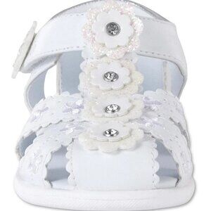 NWT  WonderKids Baby/Toddler Girls' BECKY White Caged Sandal , baby size 5